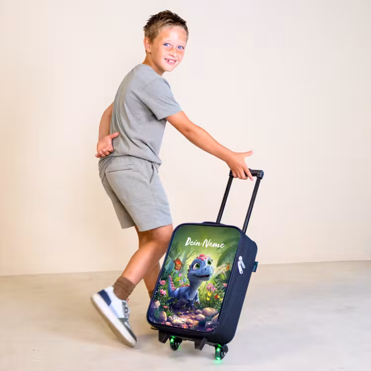 Donny Dino Kinderkoffer - Zwart klein -sfeer3