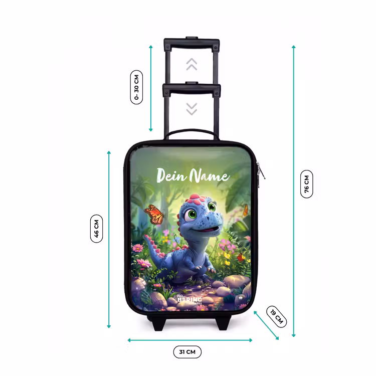 Donny Dino Kinderkoffer - Zwart klein -productfoto_formaten