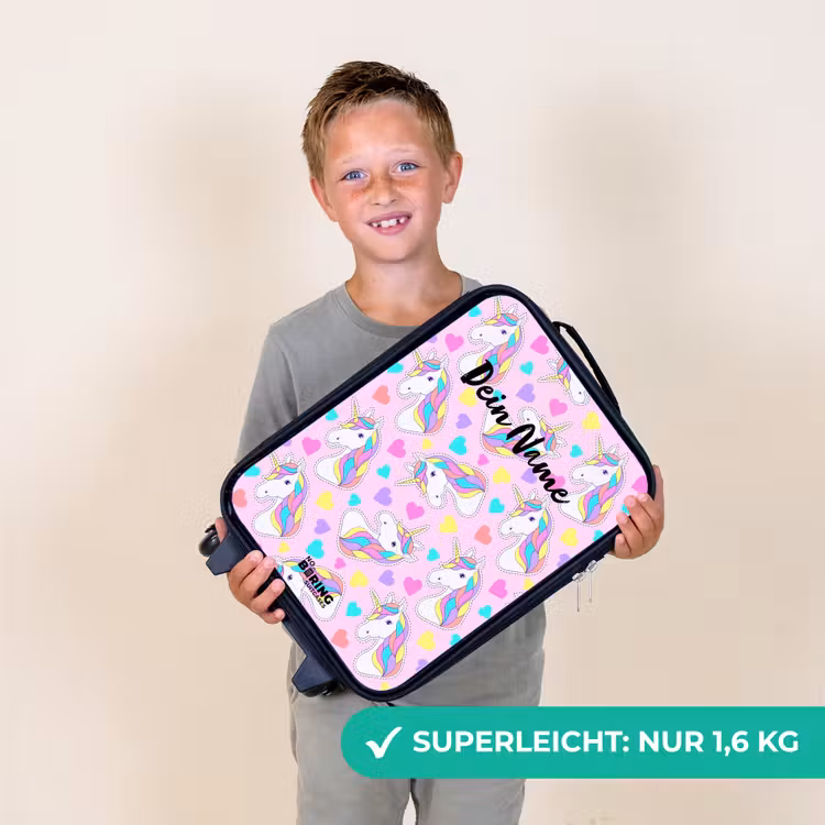 Eenhoorn euforie Kinderkoffer - Zwart klein -sfeer4_DE