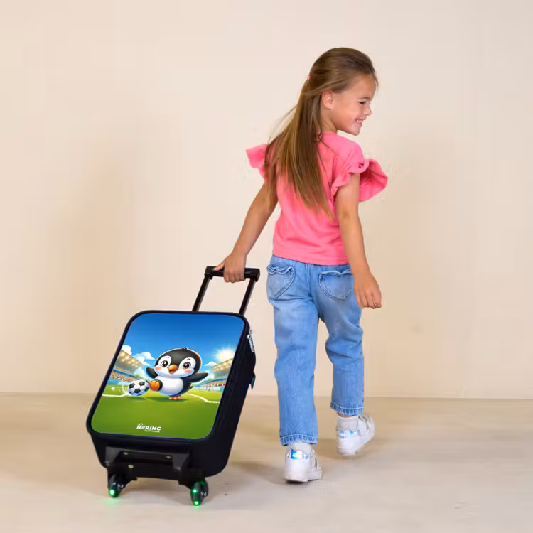 Penalty pinguïn Kinderkoffer - Zwart klein -sfeer1