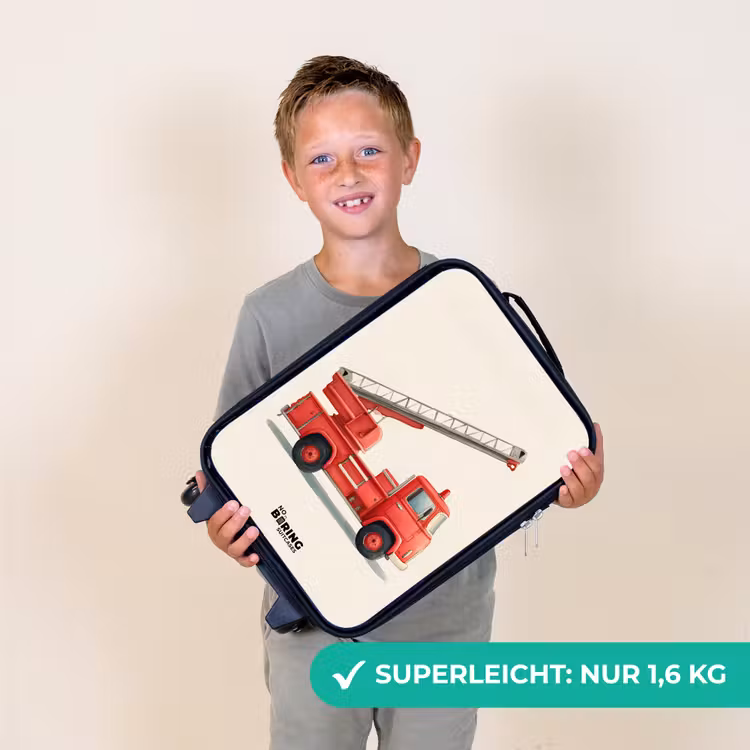 Brandweerwagen - Getekend - Rood Kinderkoffer - Zwart klein -sfeer4_DE