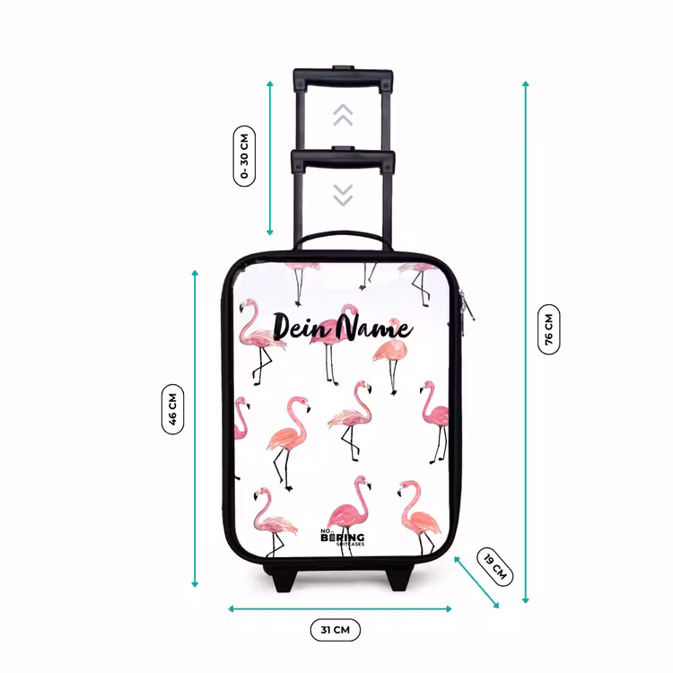 Flamingo feestje Kinderkoffer - Zwart klein -productfoto_formaten
