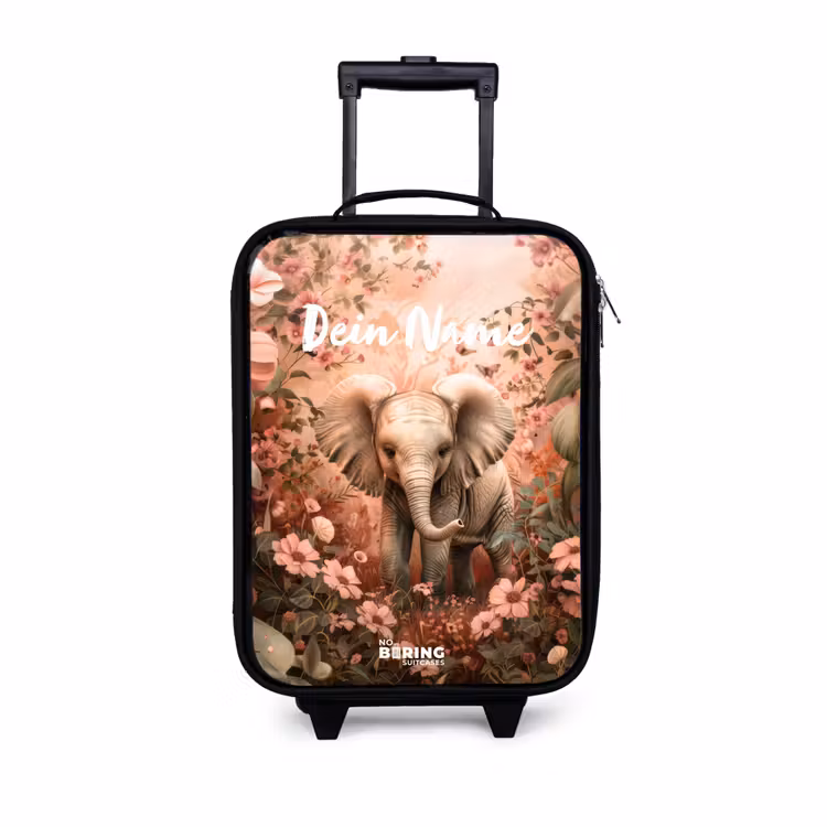 Flora flapoor Kinderkoffer - Zwart klein -3d