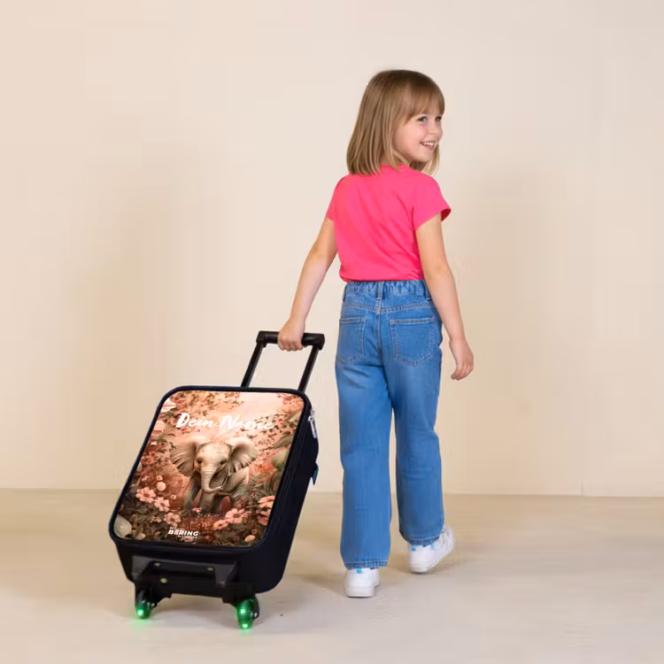 Flora flapoor Kinderkoffer - Zwart klein -sfeer1