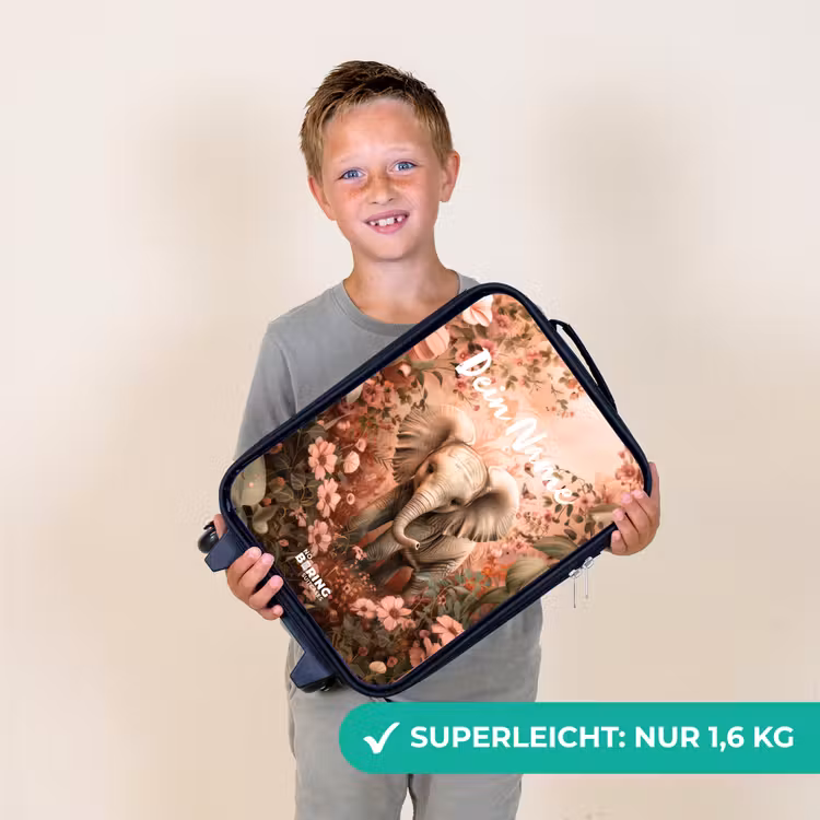 Flora flapoor Kinderkoffer - Zwart klein -sfeer4_DE