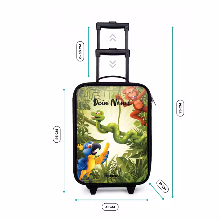 Jolige jungle Kinderkoffer - Zwart klein -productfoto_formaten