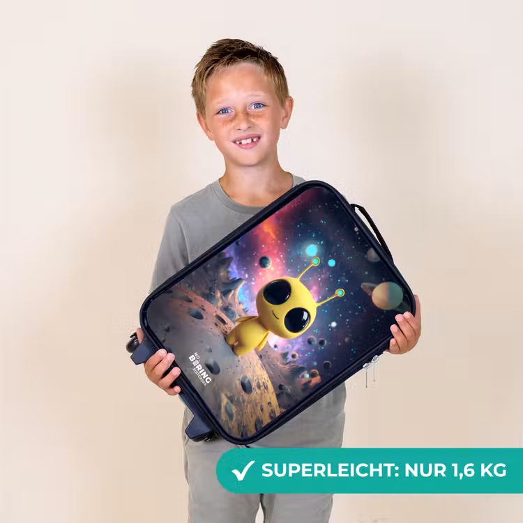 Vrolijk buitenaards wezentje Kinderkoffer - Zwart klein -sfeer4_DE