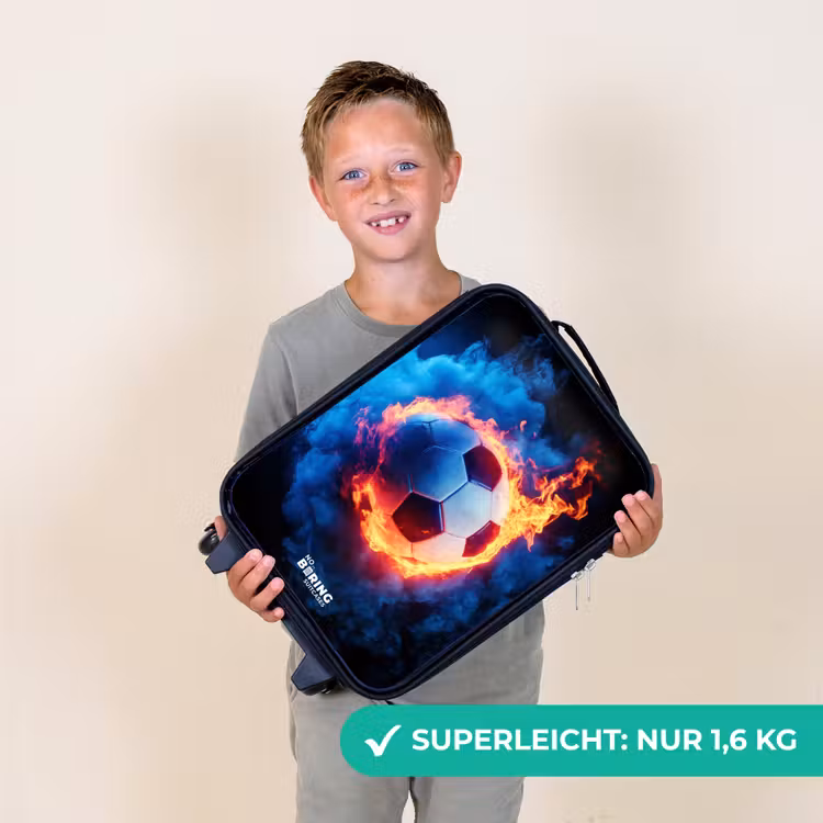 Voetbal in vuur en ijs Kinderkoffer - Zwart klein -sfeer4_DE