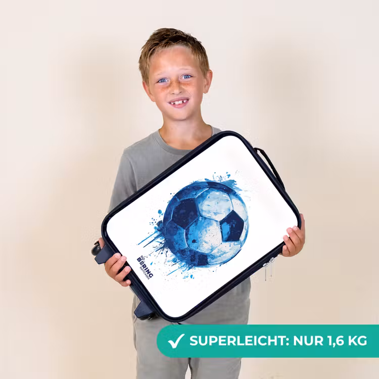 Voetbal - Inktspatten - Blauw - Bal Kinderkoffer - Zwart klein -sfeer4_DE