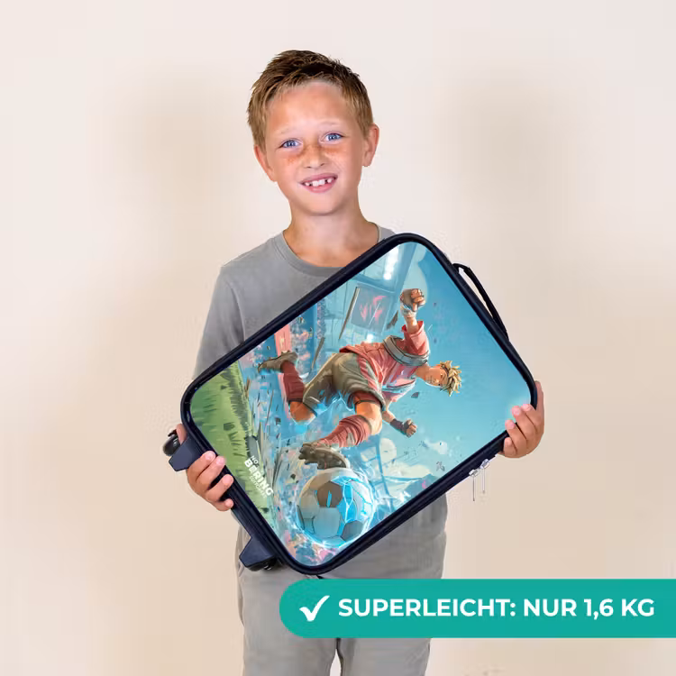 Voetbal - Jongen - Stadion - Elektrisch Kinderkoffer - Zwart klein -sfeer4_DE