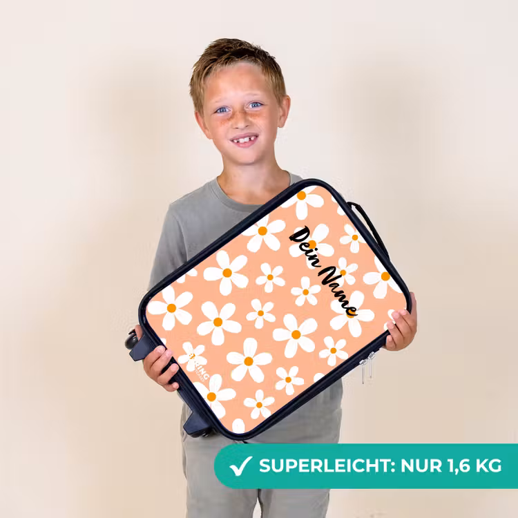 Madeliefjesmania perzik Kinderkoffer - Zwart klein -sfeer4_DE