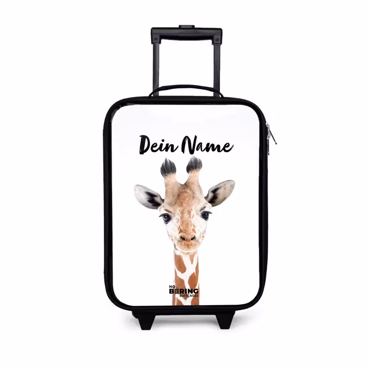 Gerrie Giraffe Kinderkoffer - Zwart klein -3d