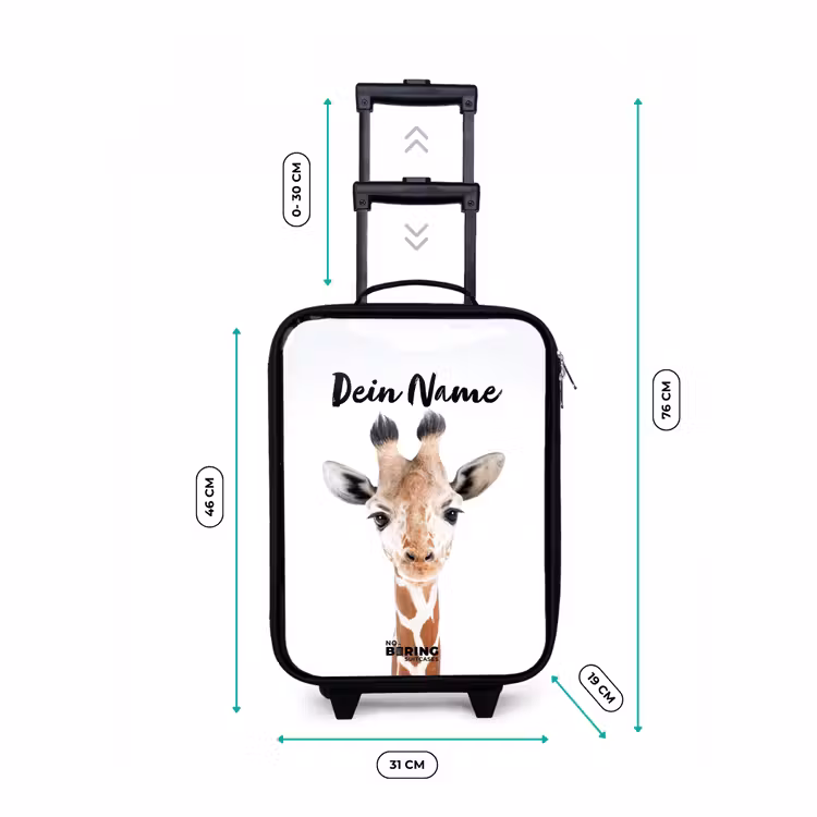 Gerrie Giraffe Kinderkoffer - Zwart klein -productfoto_formaten
