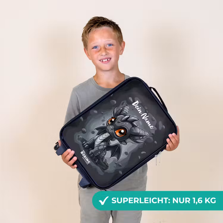 Gino grijsstaart Kinderkoffer - Zwart klein -sfeer4_DE