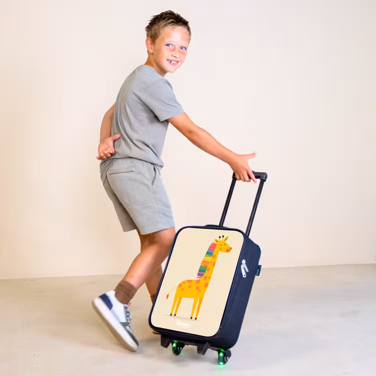 Giraffe - Dier - Kleurrijk Kinderkoffer - Zwart klein -sfeer3