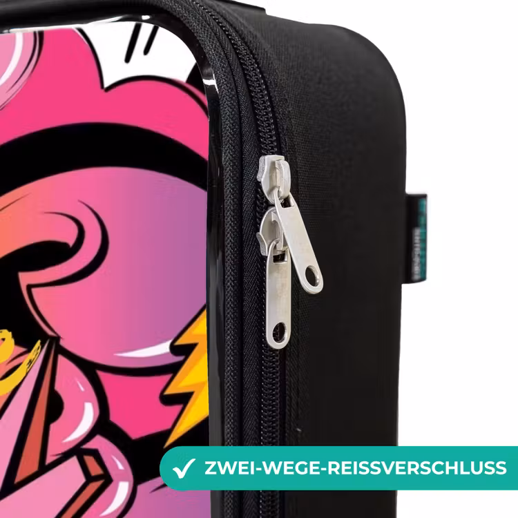 Girly graffiti Kinderkoffer - Zwart klein -rits_DE