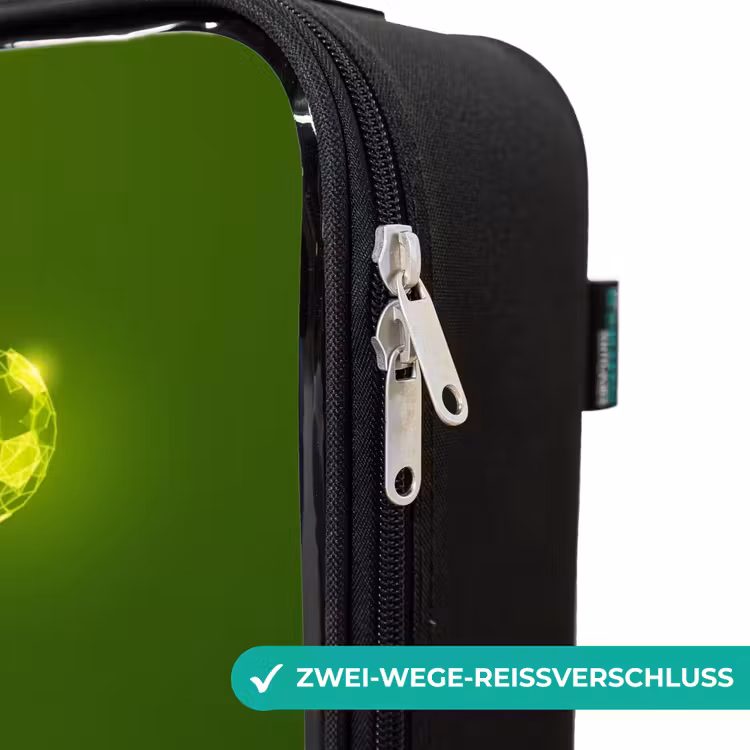 Groene neon omhaal in actie Kinderkoffer - Zwart klein -rits_DE
