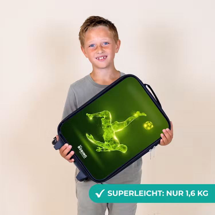 Groene neon omhaal in actie Kinderkoffer - Zwart klein -sfeer4_DE