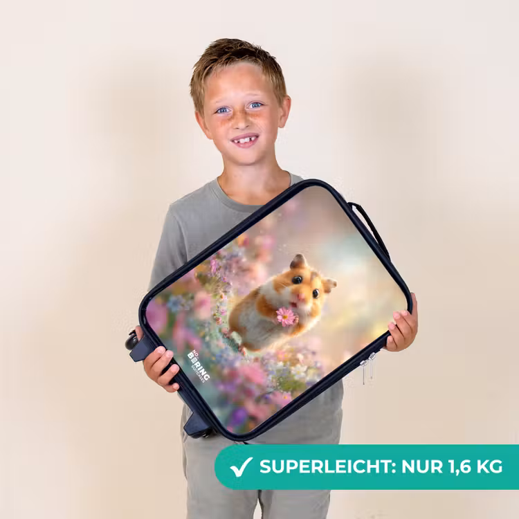 Hamster - Bloem - Natuur - Dier Kinderkoffer - Zwart klein -sfeer4_DE