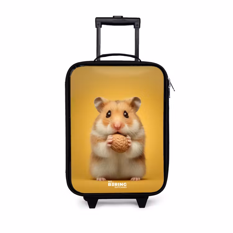 Hamster - Walnoot - Dier Kinderkoffer - Zwart klein -3d