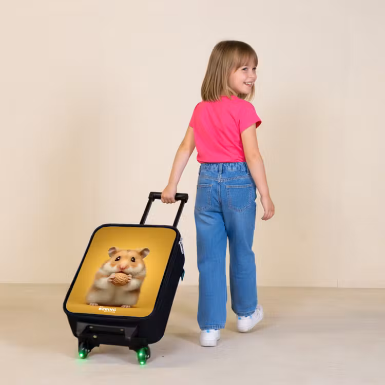 Hamster - Walnoot - Dier Kinderkoffer - Zwart klein -sfeer1