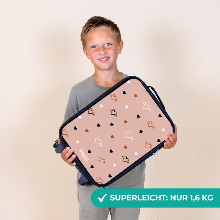 Hartjes met pijlen in zwart, wit en roze Kinderkoffer - Zwart klein -sfeer4_DE