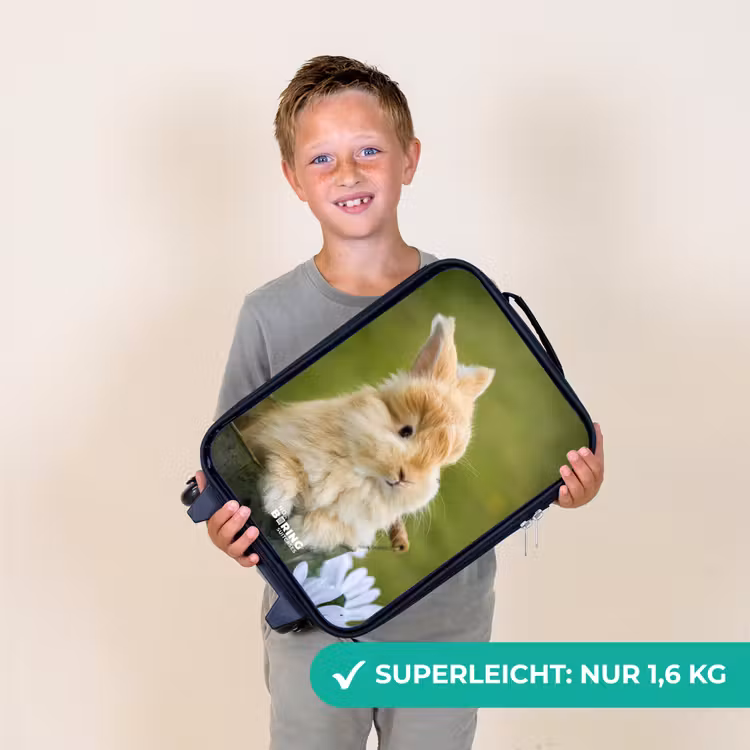 Konijn in bloempot Kinderkoffer - Zwart klein -sfeer4_DE