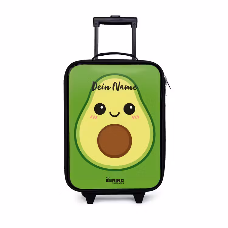 Kawai - Avocado - Groen Kinderkoffer - Zwart klein -3d
