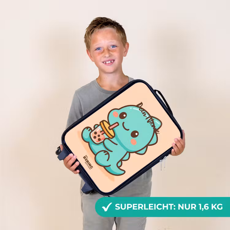 Kawai - Dino - Bubbletea Kinderkoffer - Zwart klein -sfeer4_DE