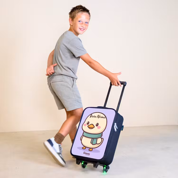 Kawai - Eend - Sjaal Kinderkoffer - Zwart klein -sfeer3