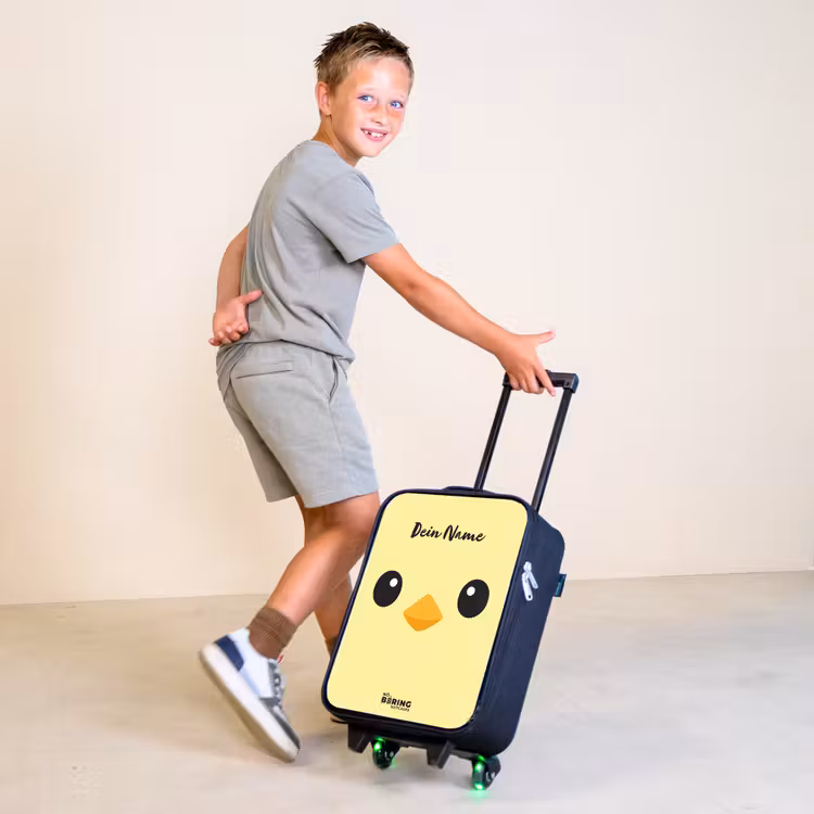 Kawai - Kuiken - Geel Kinderkoffer - Zwart klein -sfeer3