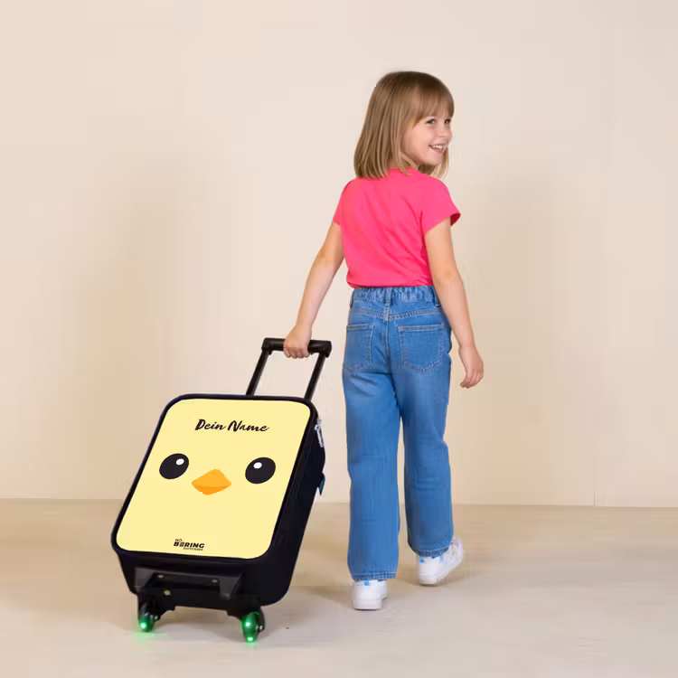 Kawai - Kuiken - Geel Kinderkoffer - Zwart klein -sfeer1