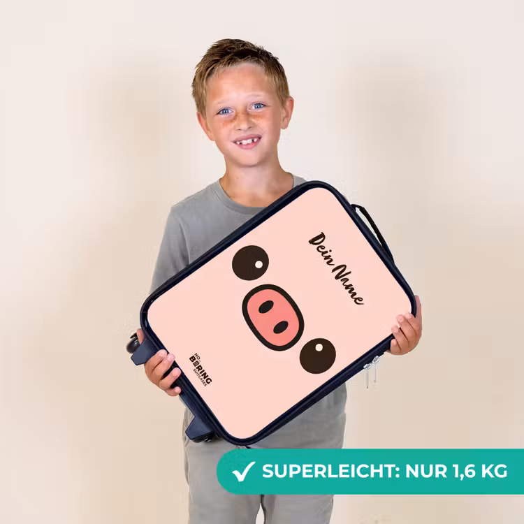Kawai - Varken - Roze Kinderkoffer - Zwart klein -sfeer4_DE