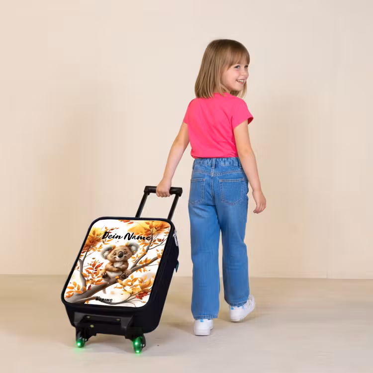 Kenny koala Kinderkoffer - Zwart klein -sfeer1