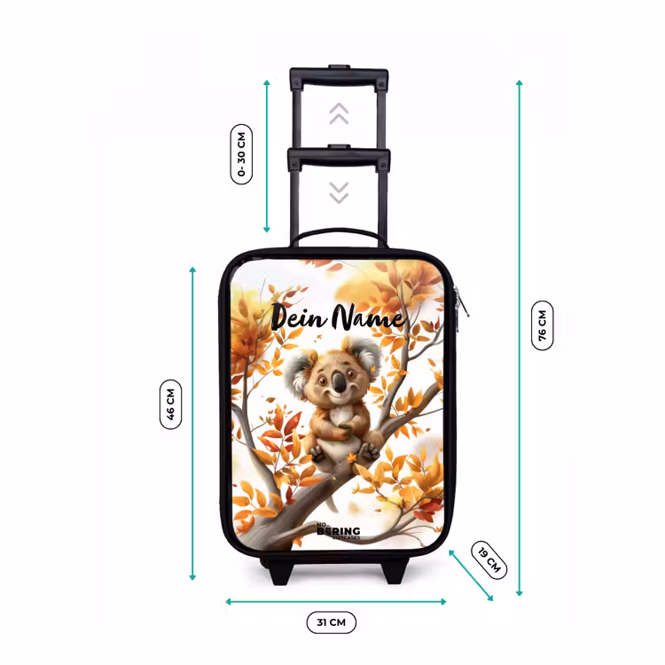 Kenny koala Kinderkoffer - Zwart klein -productfoto_formaten