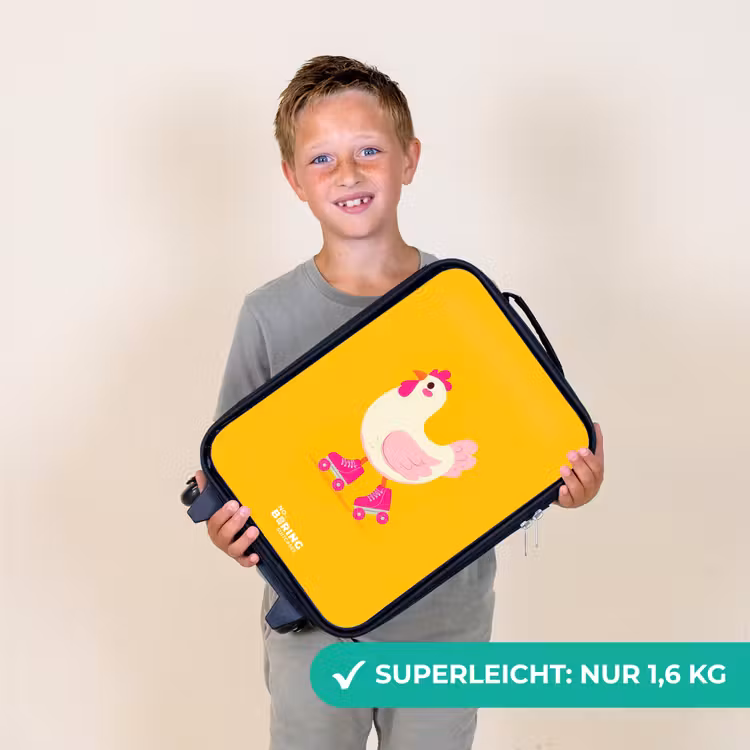 Kip - Rolschaatsen - Geel Kinderkoffer - Zwart klein -sfeer4_DE