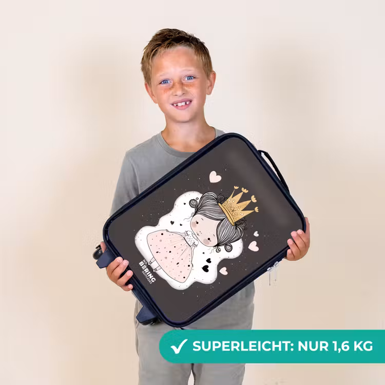 Kleine prinses op zwarte achtergrond Kinderkoffer - Zwart klein -sfeer4_DE
