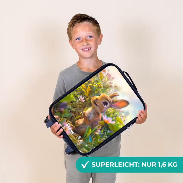 Kareltje konijn Kinderkoffer - Zwart klein -sfeer4_DE