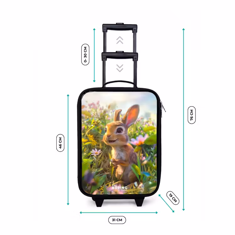 Kareltje konijn Kinderkoffer - Zwart klein -productfoto_formaten