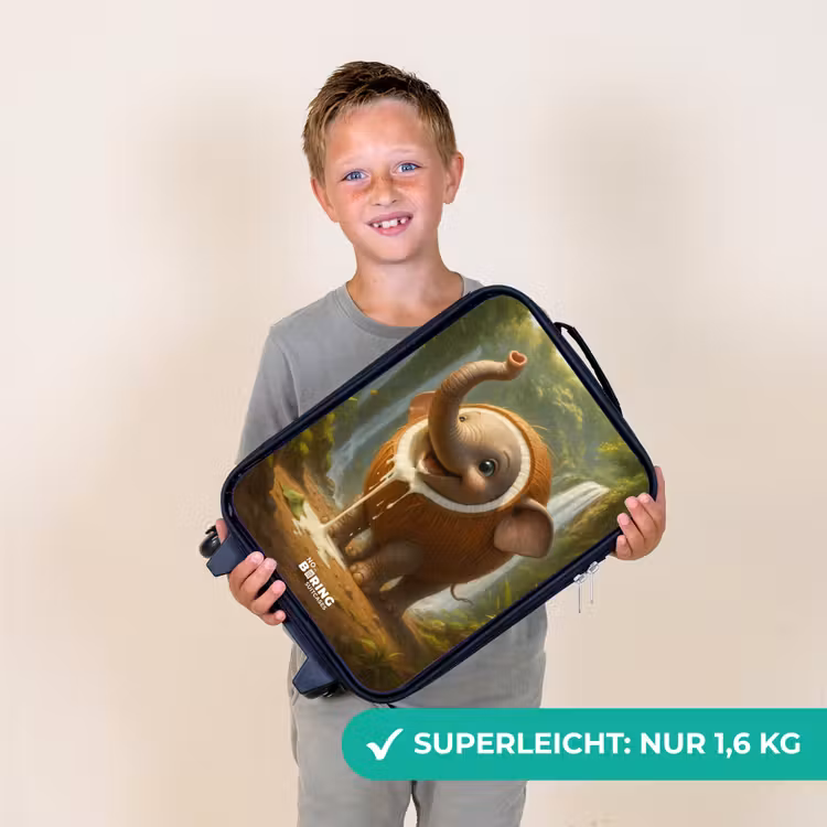 Coconote Elephante Kinderkoffer - Zwart klein -sfeer4_DE