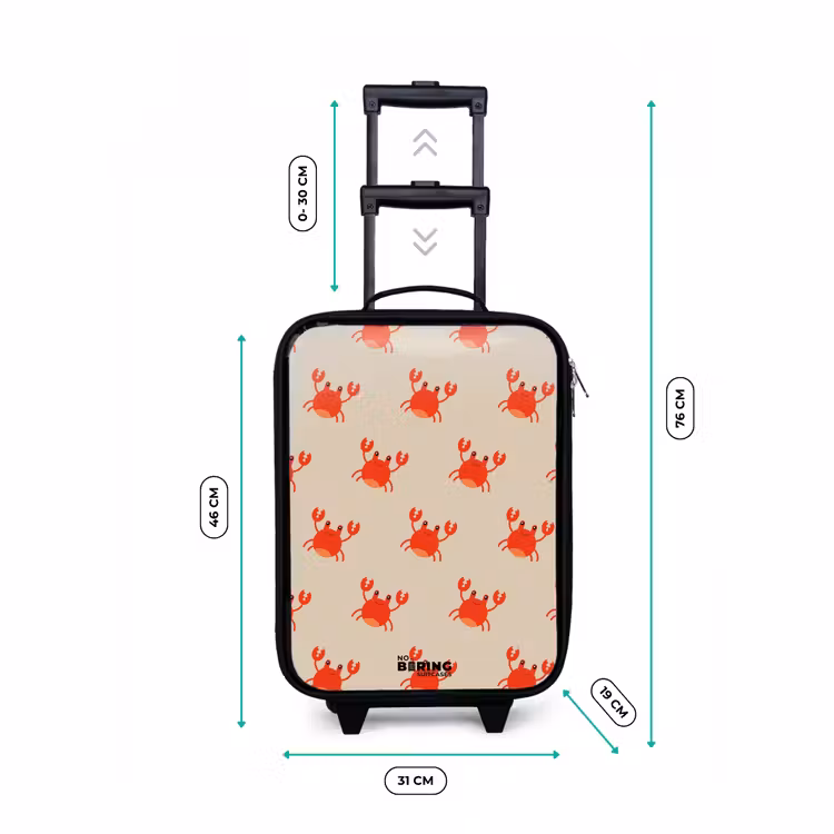 Krabbenkwestie Kinderkoffer - Zwart klein -productfoto_formaten