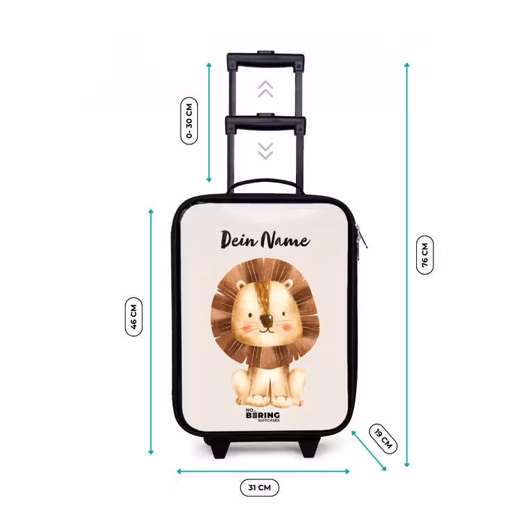 Lamar Leeuw Kinderkoffer - Zwart klein -productfoto_formaten