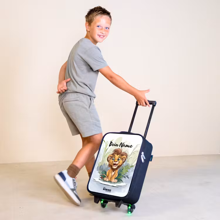 Lenny leeuwtje Kinderkoffer - Zwart klein -sfeer3