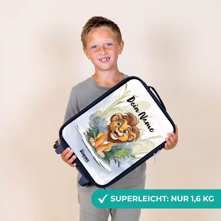 Lenny leeuwtje Kinderkoffer - Zwart klein -sfeer4_DE