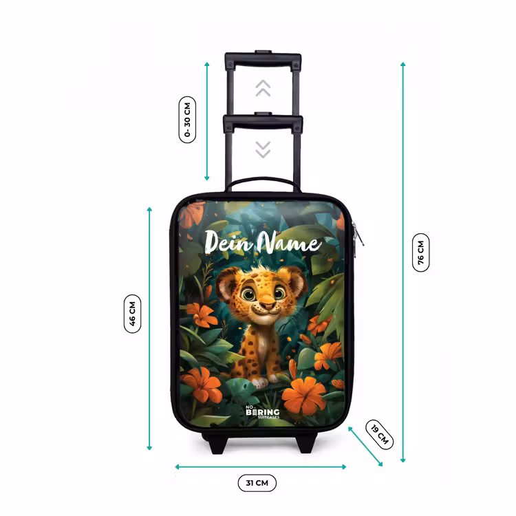 Liam luipaardje Kinderkoffer - Zwart klein -productfoto_formaten