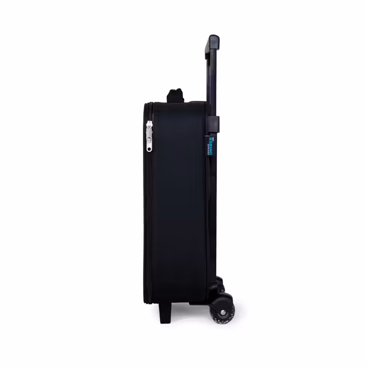 Liggende giraffe illustratie op beige achtergrond Kinderkoffer - Zwart klein -productfoto_zijkant