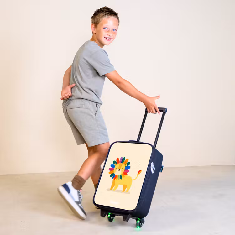 Leeuw - Manen - Kleurrijk Kinderkoffer - Zwart klein -sfeer3