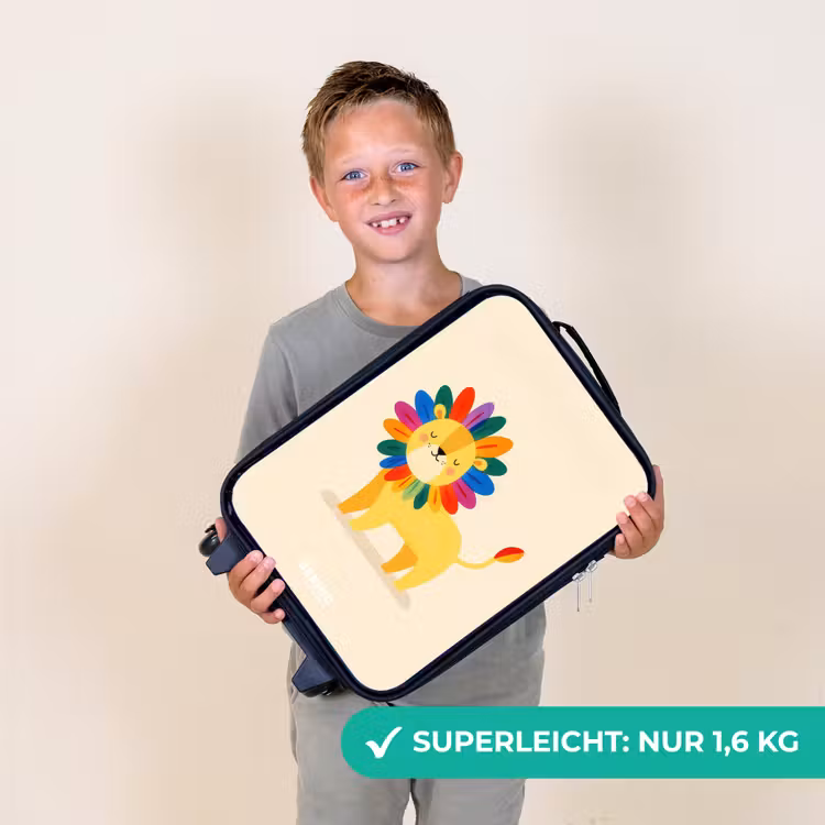 Leeuw - Manen - Kleurrijk Kinderkoffer - Zwart klein -sfeer4_DE
