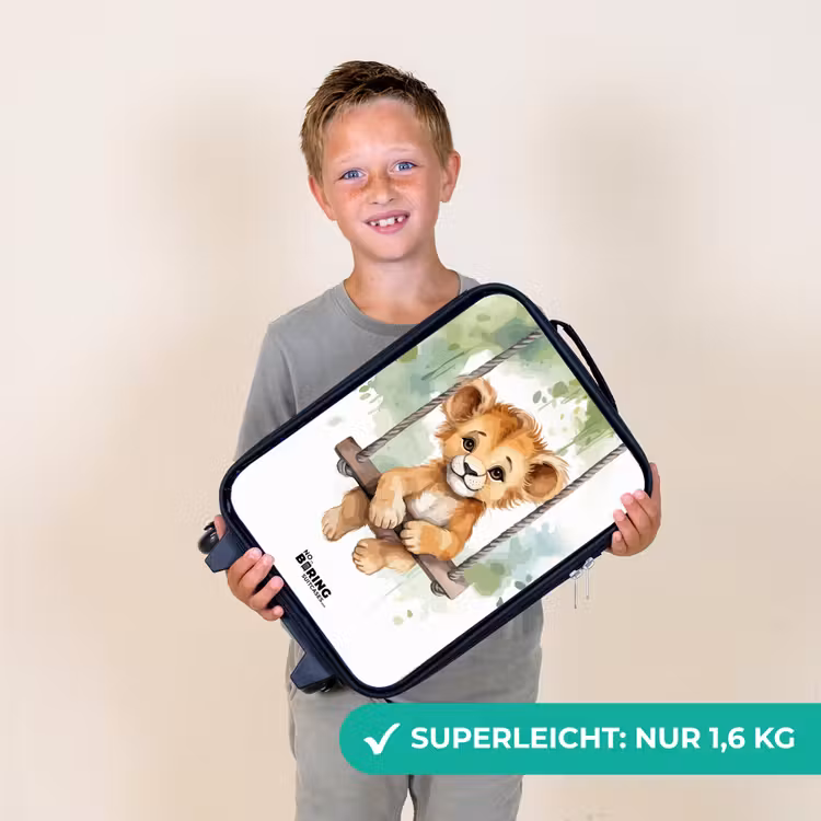 Lucas leeuw Kinderkoffer - Zwart klein -sfeer4_DE