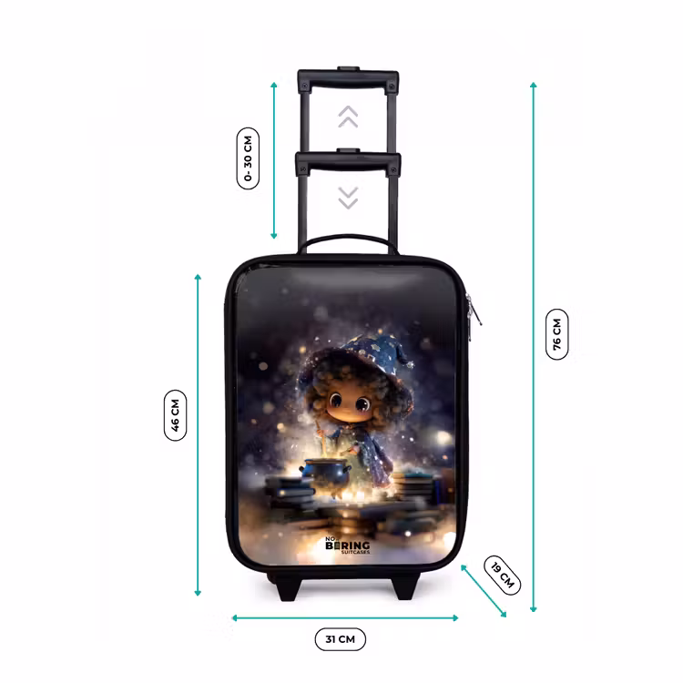 Magische Nacht vol Toverkunst Kinderkoffer - Zwart klein -productfoto_formaten